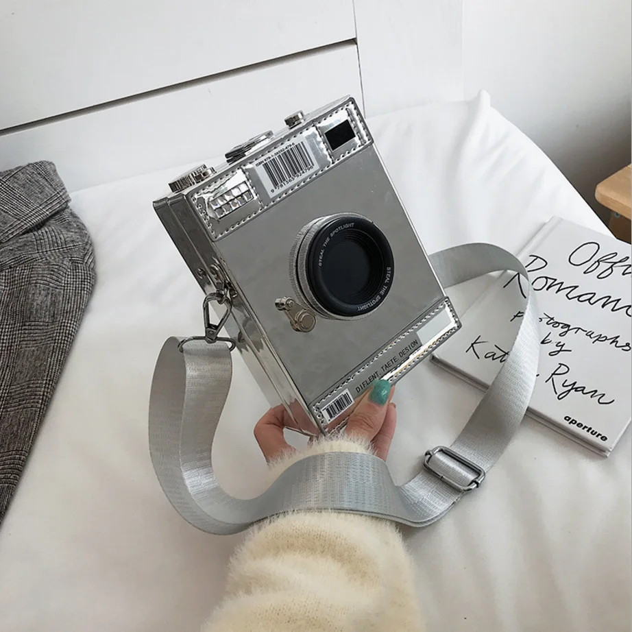 

2020 Hot Sale Cute Lovely Camera Shape Box Women Purse Unique Fashion Crossbody Purse Handbag For Young Girls, 4 colors