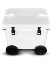 

Good quality 55 QT custom rotomolded coolers ice chest large moulted backrest chair ice chest cooler with wheels