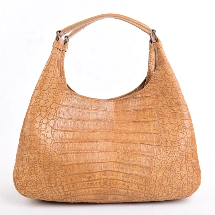 

handbags 2022 genuine crocodile belly hobo bags leather handbags lady fashion designer brand purse brown women shoulder bags