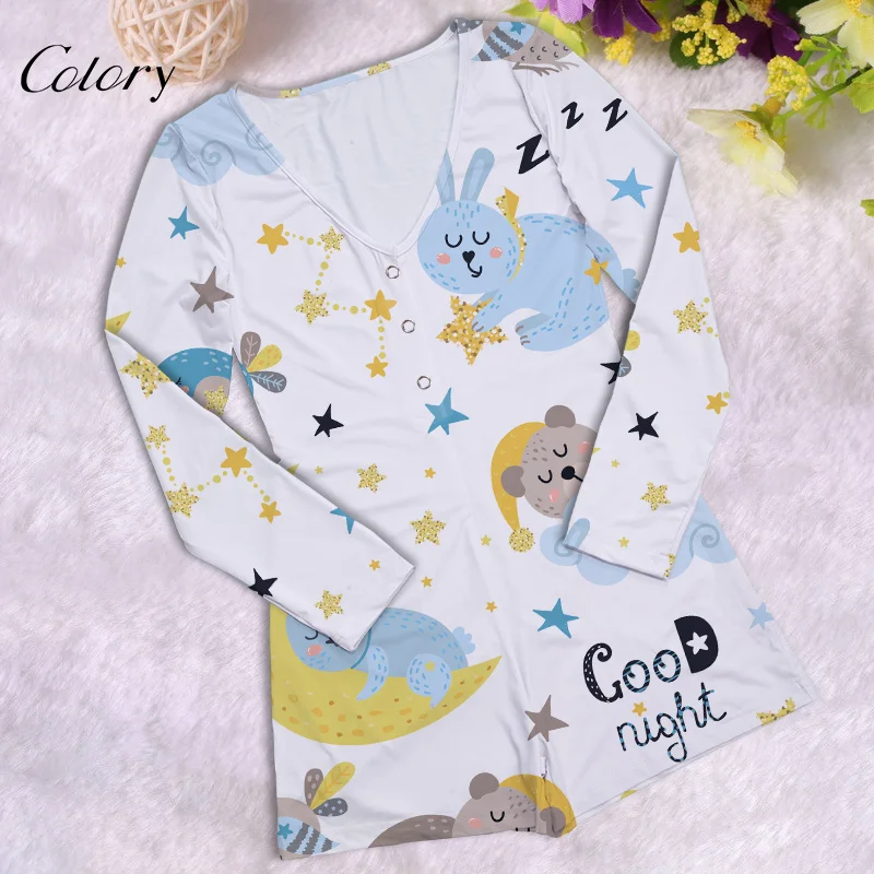 

Colory Baby OEM Womens Clothing Sleepwear Pajamas Set Cartoon, Picture shows