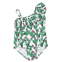 

Baby Girls Cactus Printed Boutique Swimwear Summer Ruffle Clothing Kids Fashion Beachwear