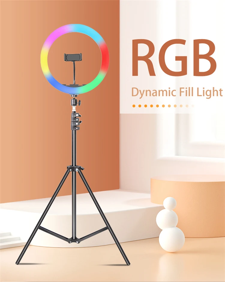 

LED Ring Light 12 Inch Dimming Stepless Remote Control Selfie Beauty Lamp RGB Photography Fill Light With Tripod Stand