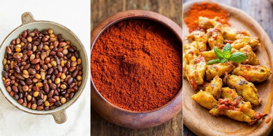 Vegan meal with spices