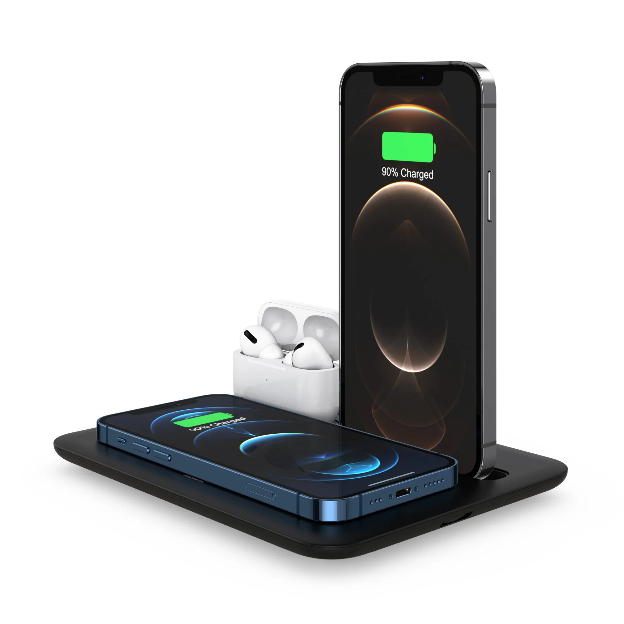 

Dropshipping Fast 4 In 1 Wireless Station Qi Wirless Charger for iPhone Smart watch earphone