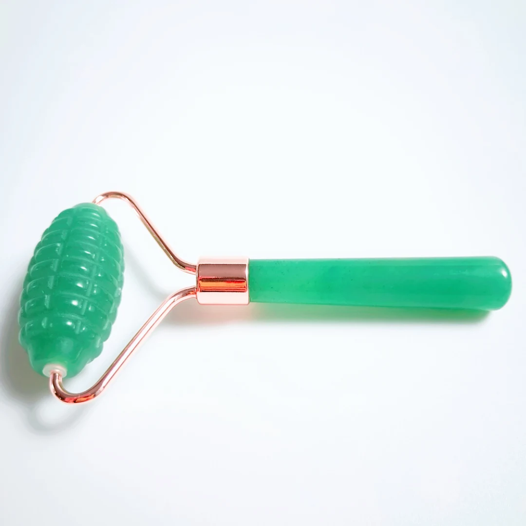

Beauty personal aventurine jade roller Green Aventurine Rollers one hand massage and rugged edge roller