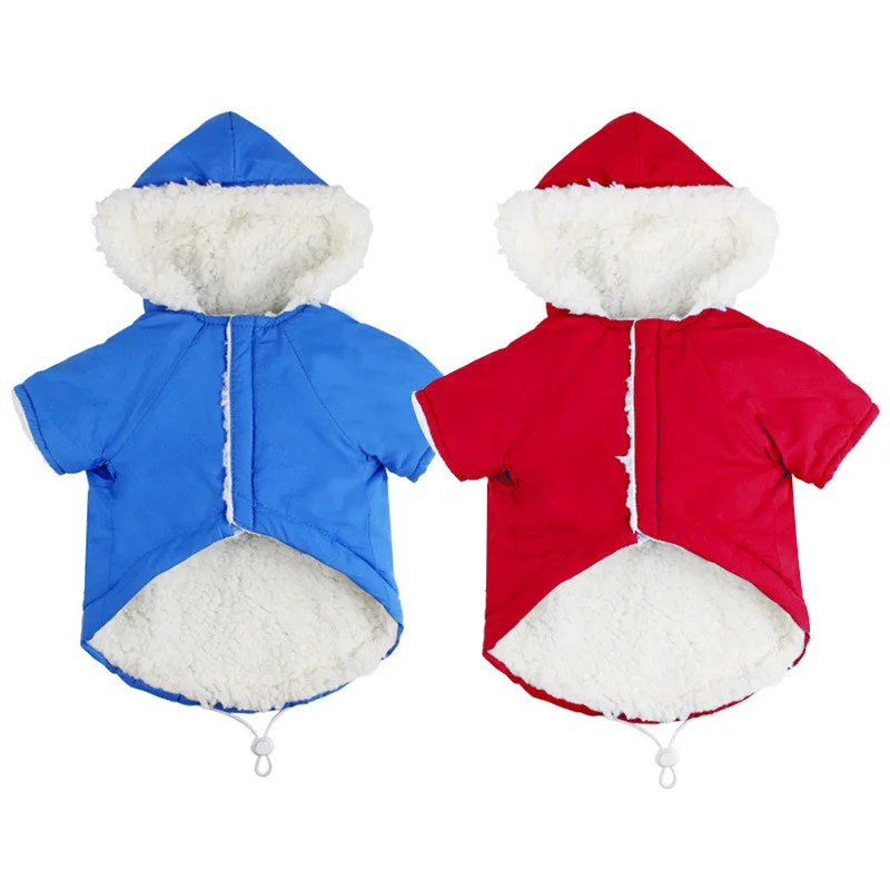 

Custom Wholesale Pet Apparel Dog Clothes Warm Comfortable Hoodie Coat Winter Velvet Dog Jacket, As picture