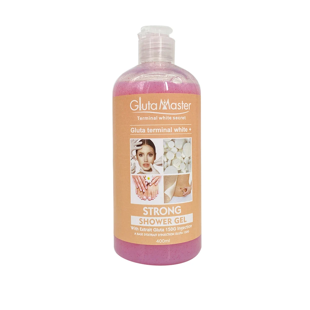 

Gluta Master Honey Peach Cleaning & Exfoliating with Glutathion & Injection Moisturizing Sweet Natural Peach Shower gel 400ml, Pink