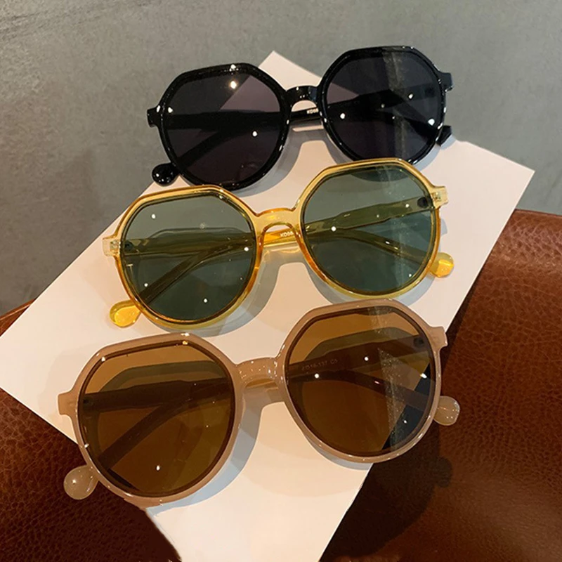 

Popular Fashion Korean Retro Sun Glasses Lovely Personality Hinge Round Frame Sunglasses for Women