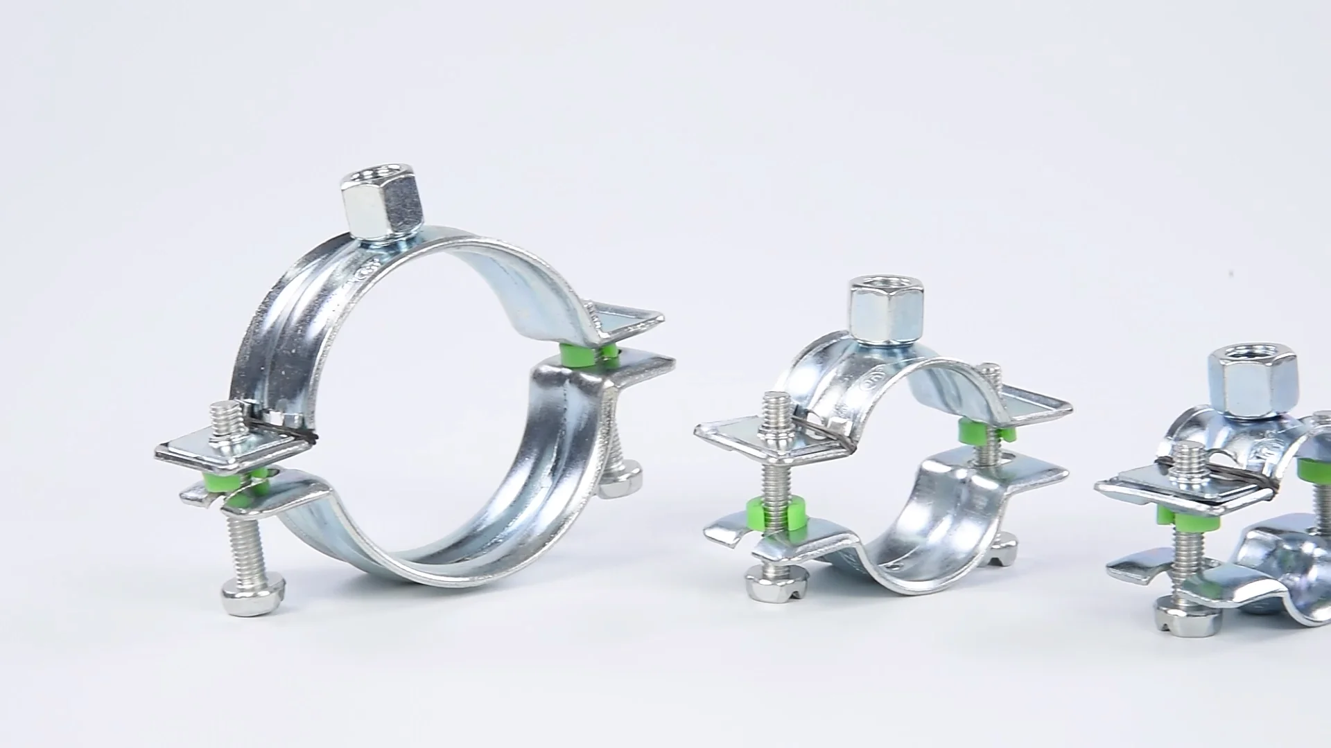 Dn100 Easy Closing Pipe Clamp With Washers Carbon Steel Pipe Hanger For