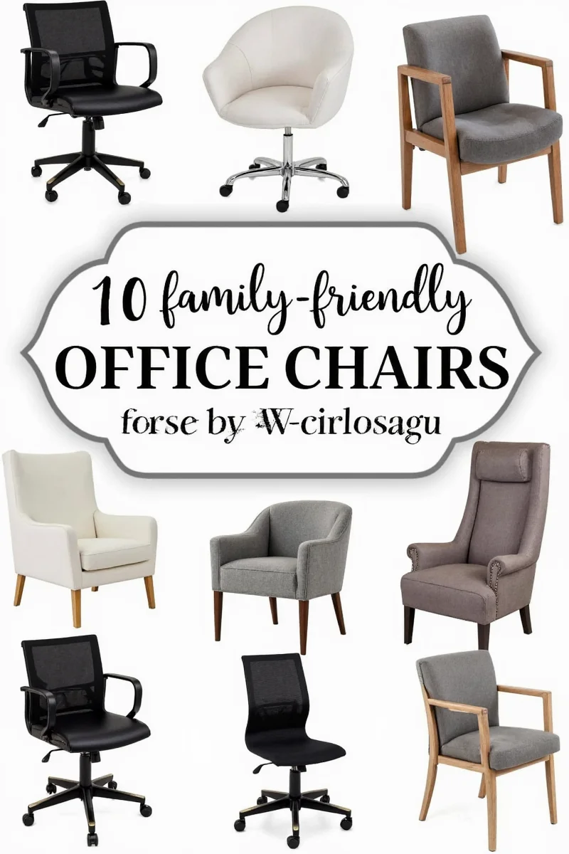 Family Using Office Chair Together