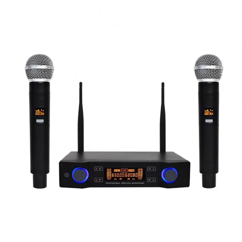

GAW-899 Professional Uhf Dual Channel Wireless Microphone With CE Certificate, Black