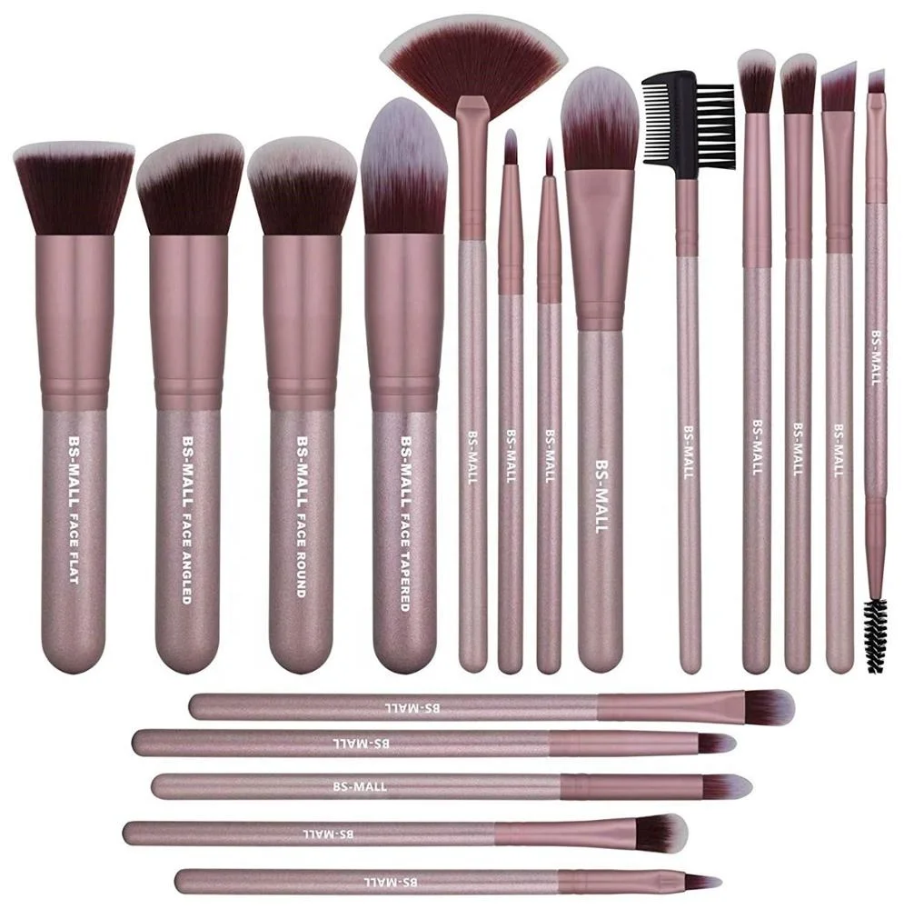 

BS-MALL 18 piece Makeup Brushes Purple Handle Cosmetic Makeup Brushes Private Label Soft Brushes Makeup Kits