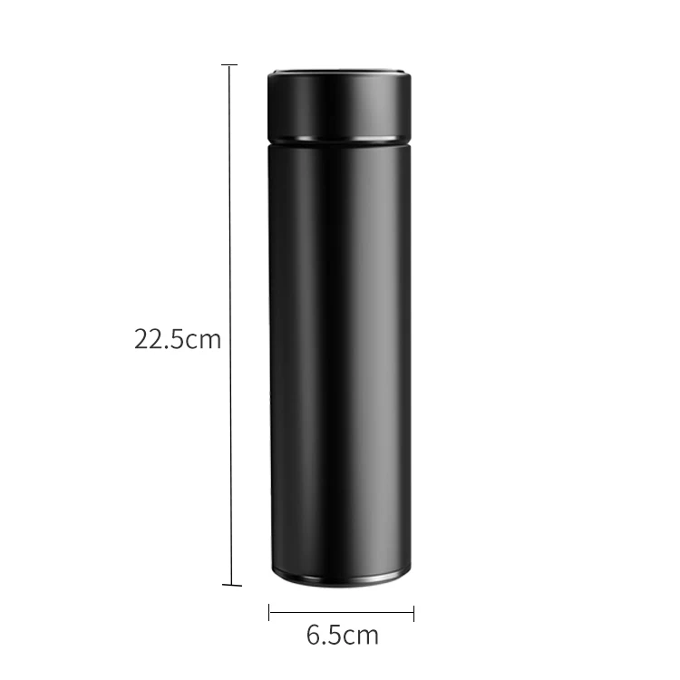 

Travel Thermoses with LCD Touch Screen Stainless Steel Vacuum Wide Mouth Coffee Mug Smart Insulated Water Bottle, Black or customized