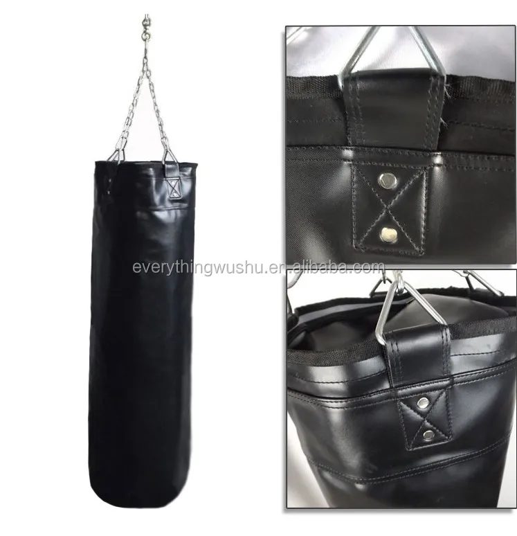 Height 60 to 120cm Sanda Boxing training PU Leather empty Sandbags,fitness sand bag Punching Bag,PU Leather more comfortable