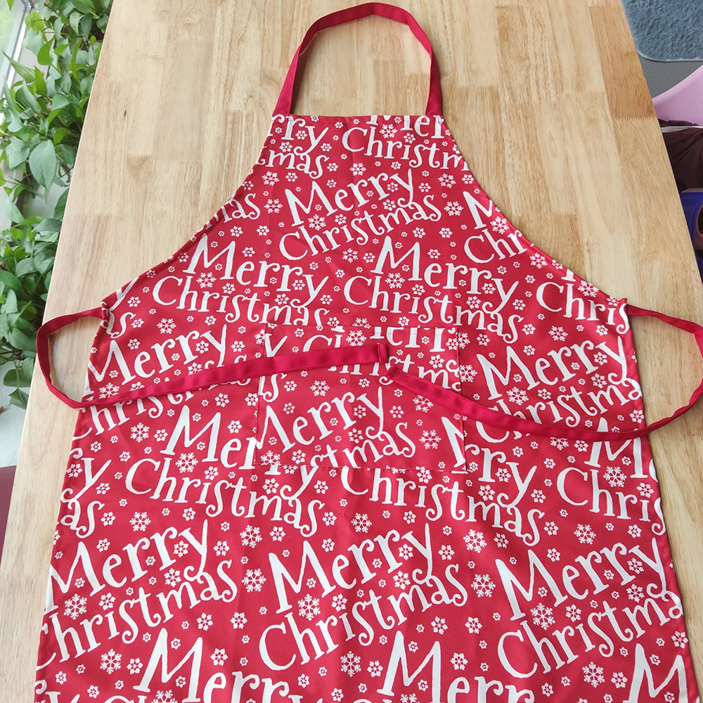 

wholesale custom polyester christmas printed kitchen apron/ oven mitts