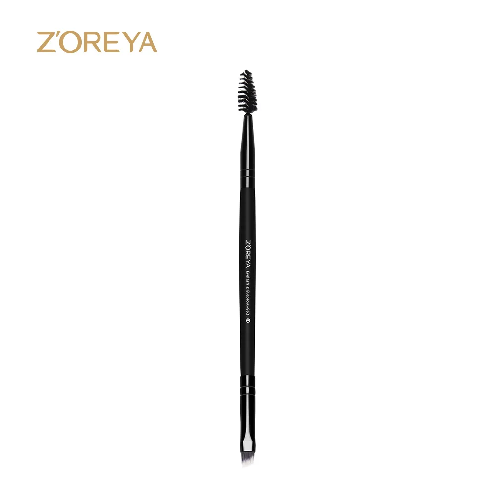 

Zoreya Double End Eyelash Brush Double Sided Head Cosmetic Tools Custom Angled Eyebrow Eye Lash Spoolie Brush Cosmetics Makeup
