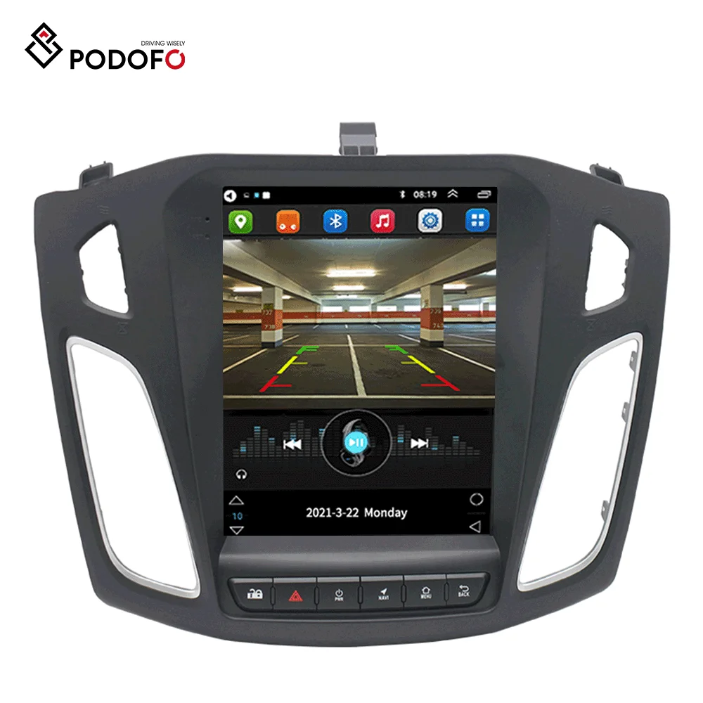 

Podofo 9.7" 2 Din Android 13 Car Radio Stereo 1+16/2+32GB Autoradio GPS Wifi BT FM RDS Vertical Screen For Ford Focus 2012-2018