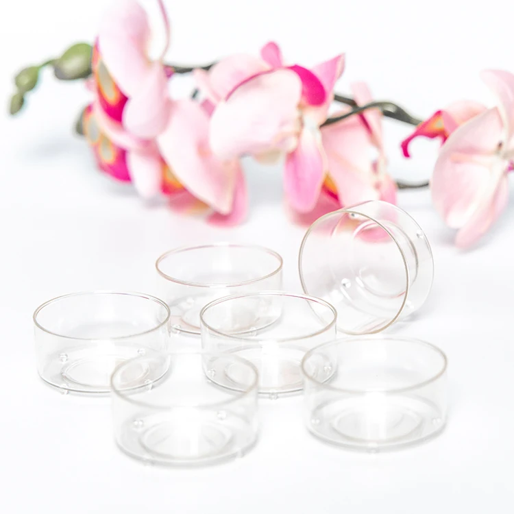 

18ml cheap cylindrical clear pc plastic tealight candle cups