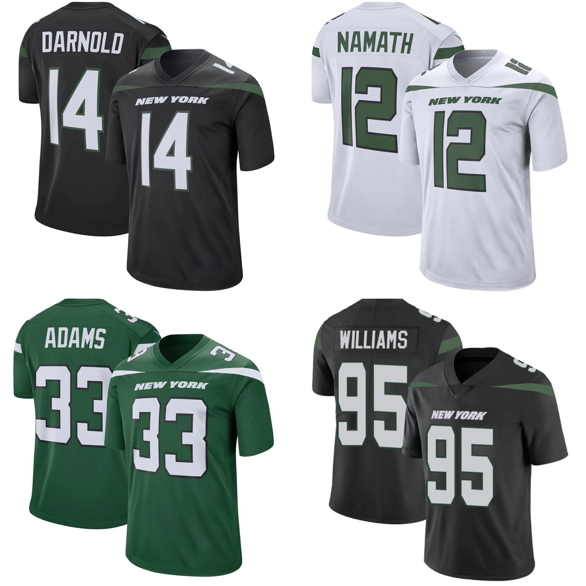 

New Sam Darnold York C.J. Mosley Jersey Robby Anderson Quinnen Williams Joe Namath Limited Stitch football jerseys cheap