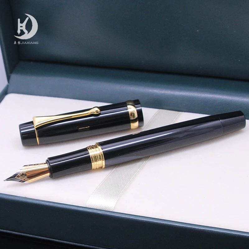Premium Luxury Metal Fountain Pen for Men Penne Stilografiche Custom Gift Set with logo Calligraphy Designer Pens