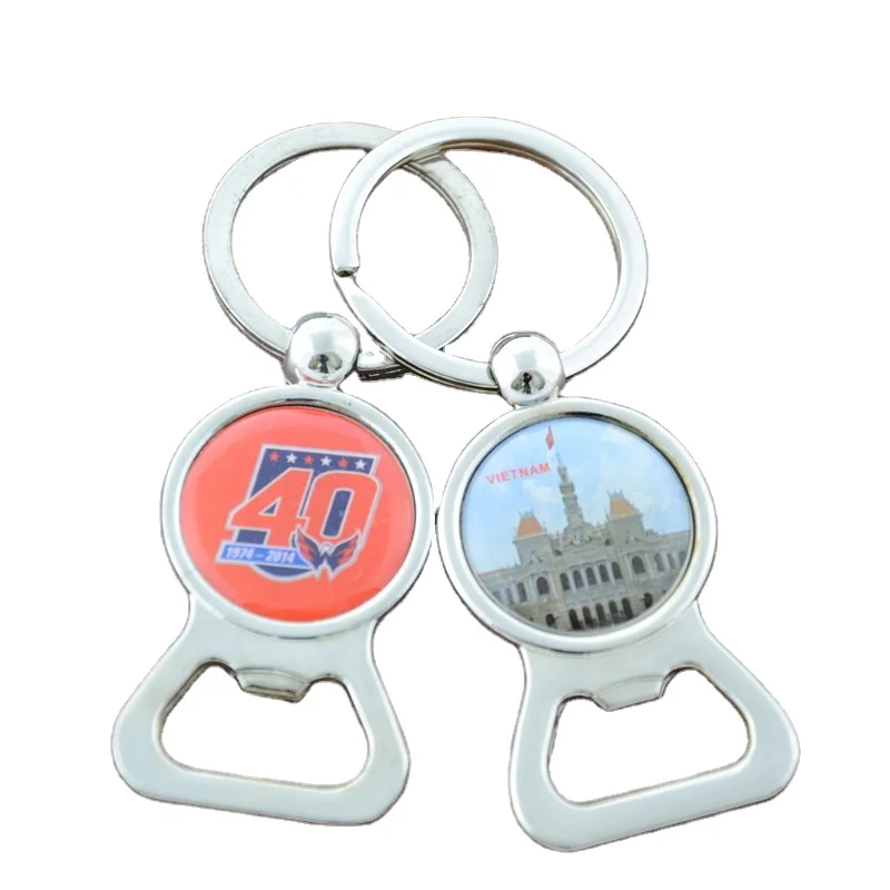 

Wholesale Custom Logo Beer Mini Metal Keychain Keyring Bottle Openers