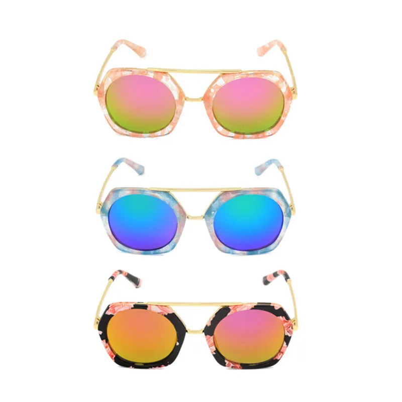 

WIIPU New fashion color film children's sunglasses full-frame boys and girls sunglasses Korean sun protection baby glasses