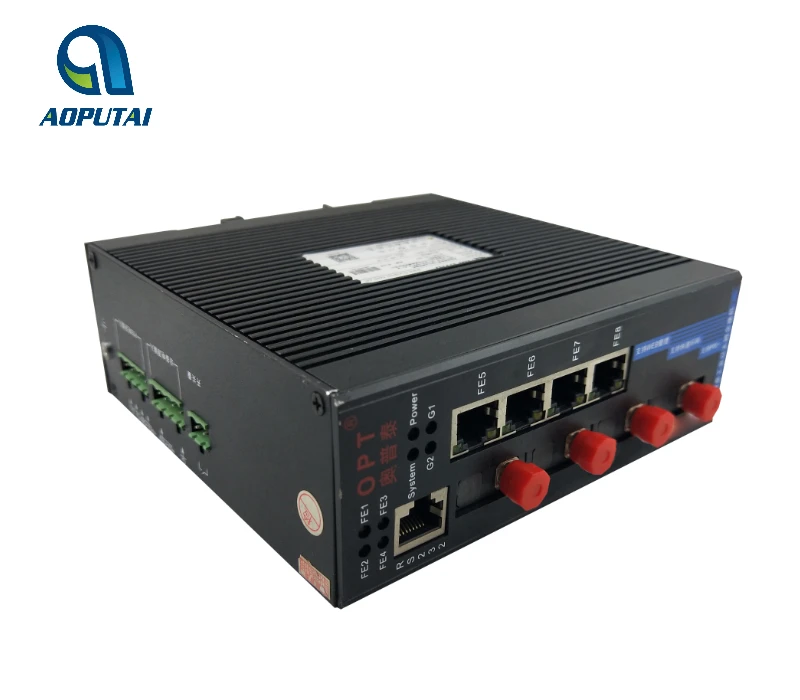 

2 gigabit and 4 100M optical port + 4 RJ45 port outdoor managed switch industrial