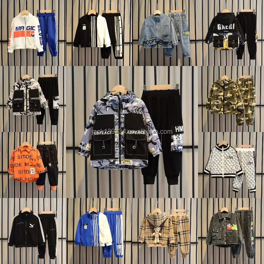 

2022 New Winter clothing cute clothes sets boys and girl kids sport sweat children suits
