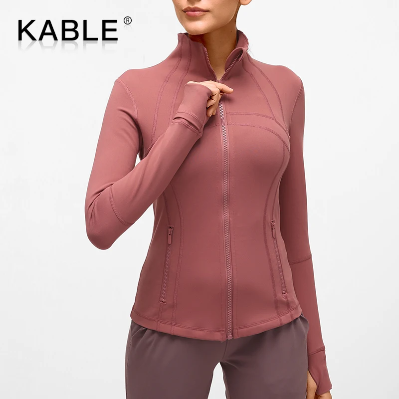 Activewear training fitness Zipper jacket with pocket winter women sports jacket