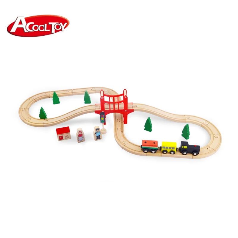 Wooden railway set