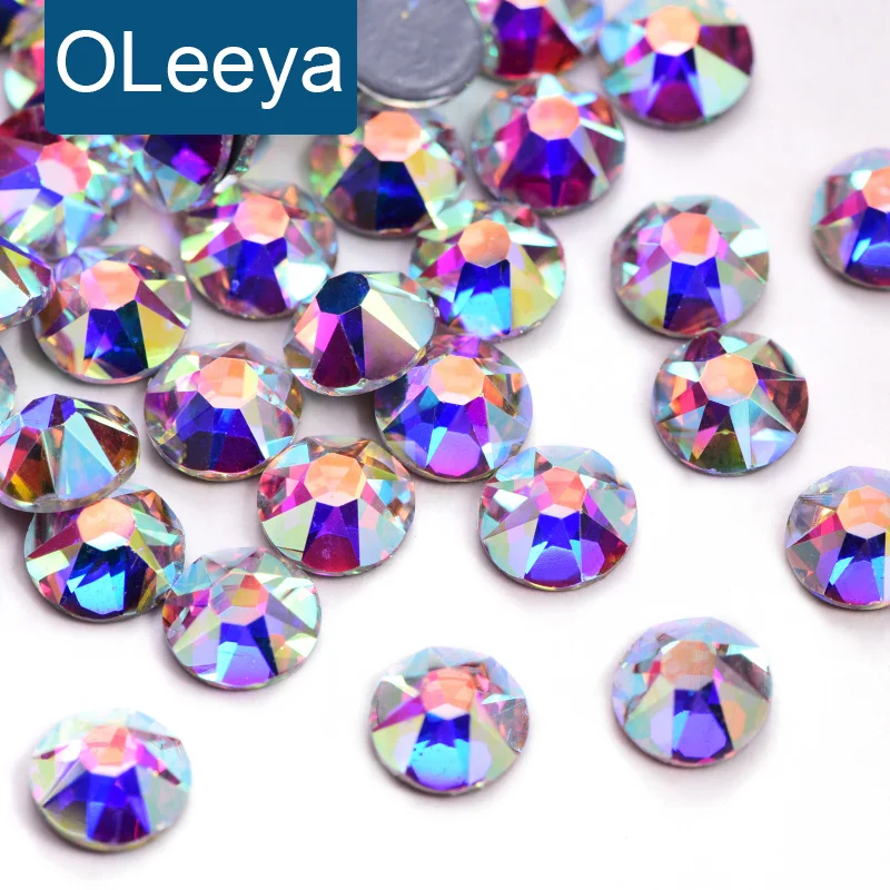 OLeeya Wholesale Top 16 Cuts Iron on Rhinestones Glass 2088 Crystals Hotfix Rhinestone for Transfer Motif Designs Clothes