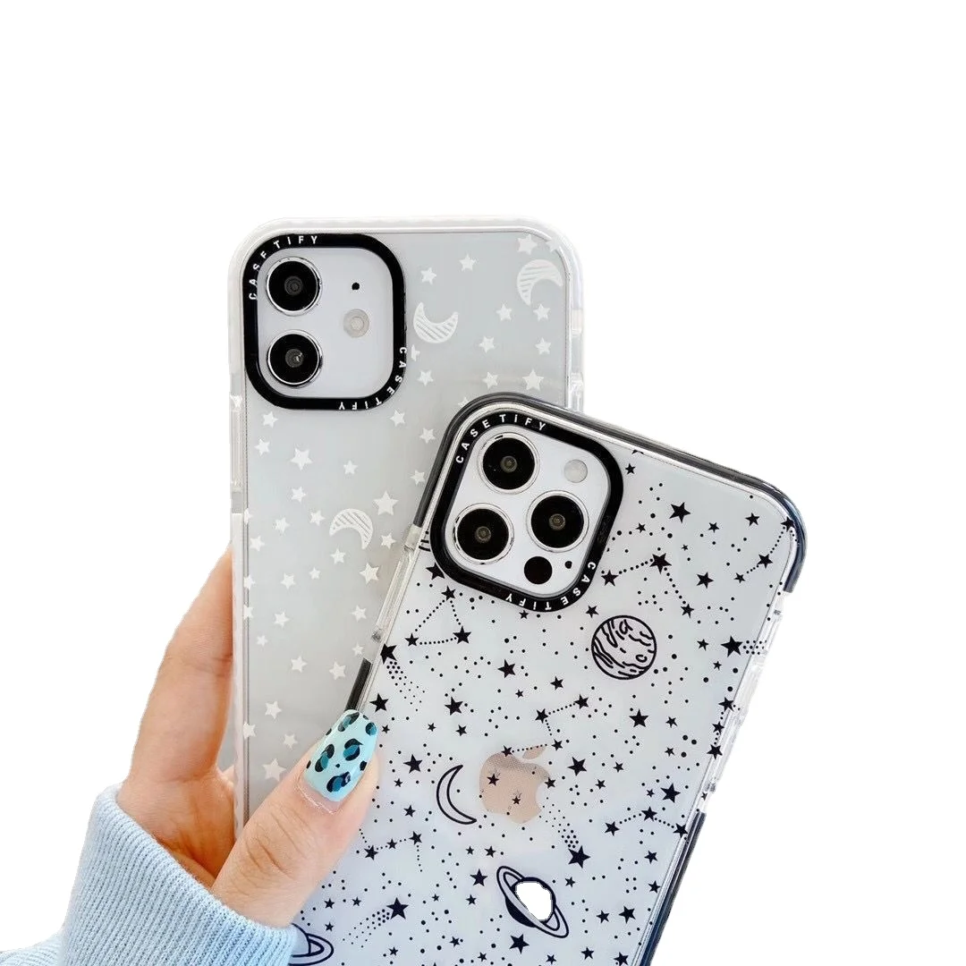 

High Quality Luxury Clear Star Customize Designer Phone Case For Girls