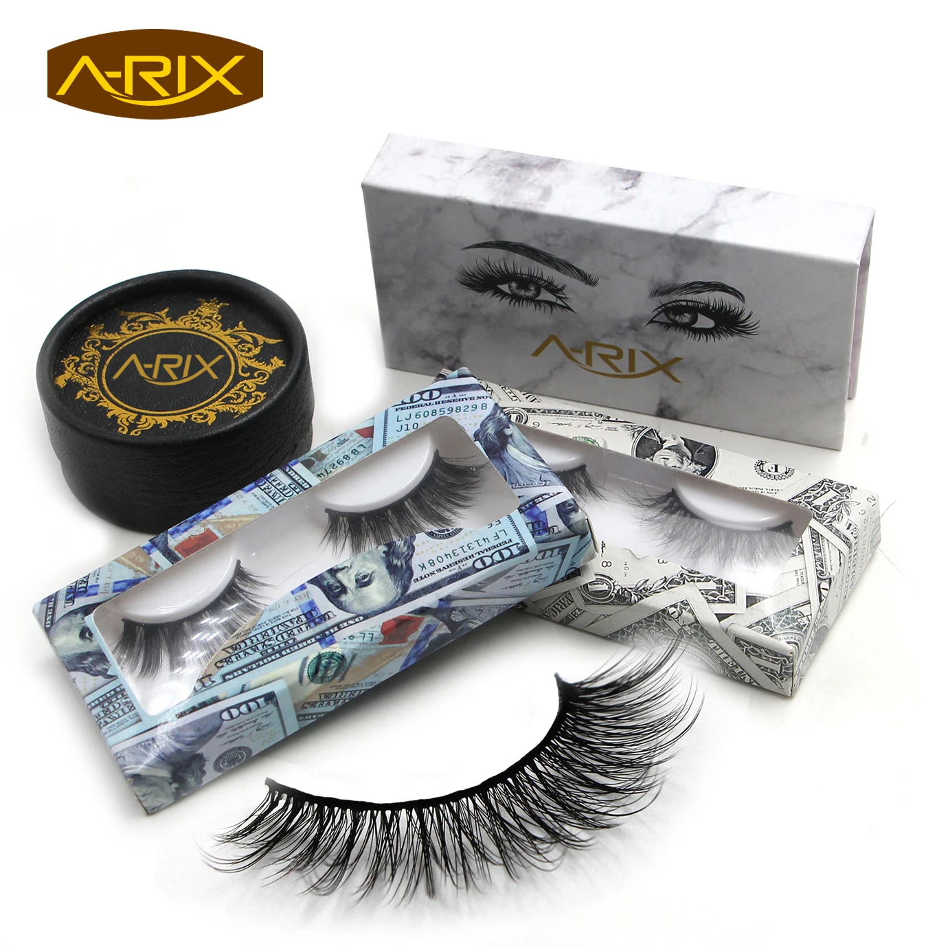 

Eyelash Strips Money Lash Box Faux Mink Lashes, Black