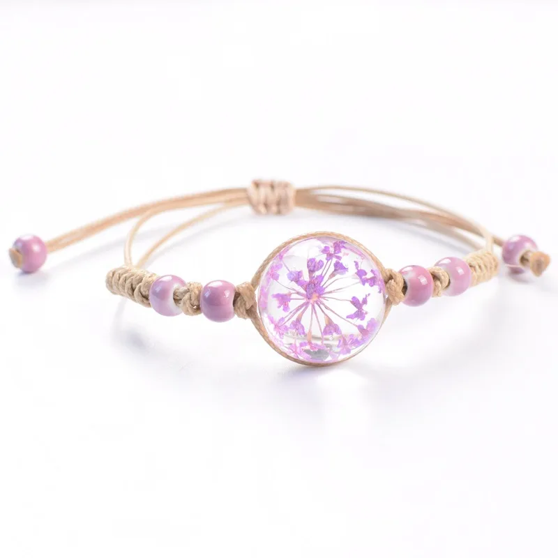 

Fashion Zooying Ethnic Style Fashion Hand-woven Resin Flower Bracelet for women or girls