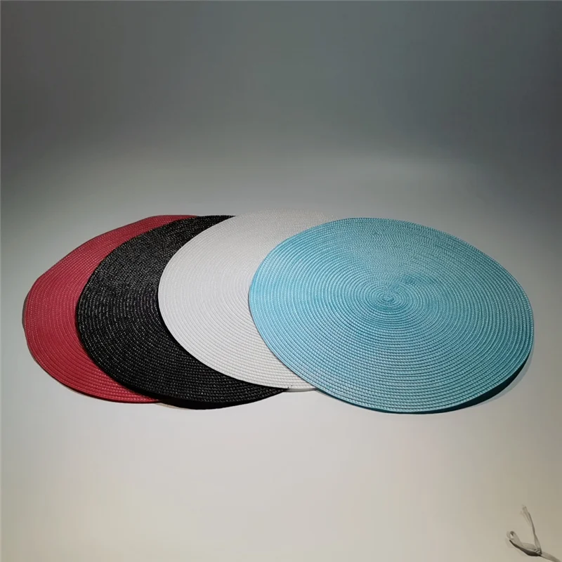 

Factory wholesale round pp woven cheap table mats washable dish placemats, Customized