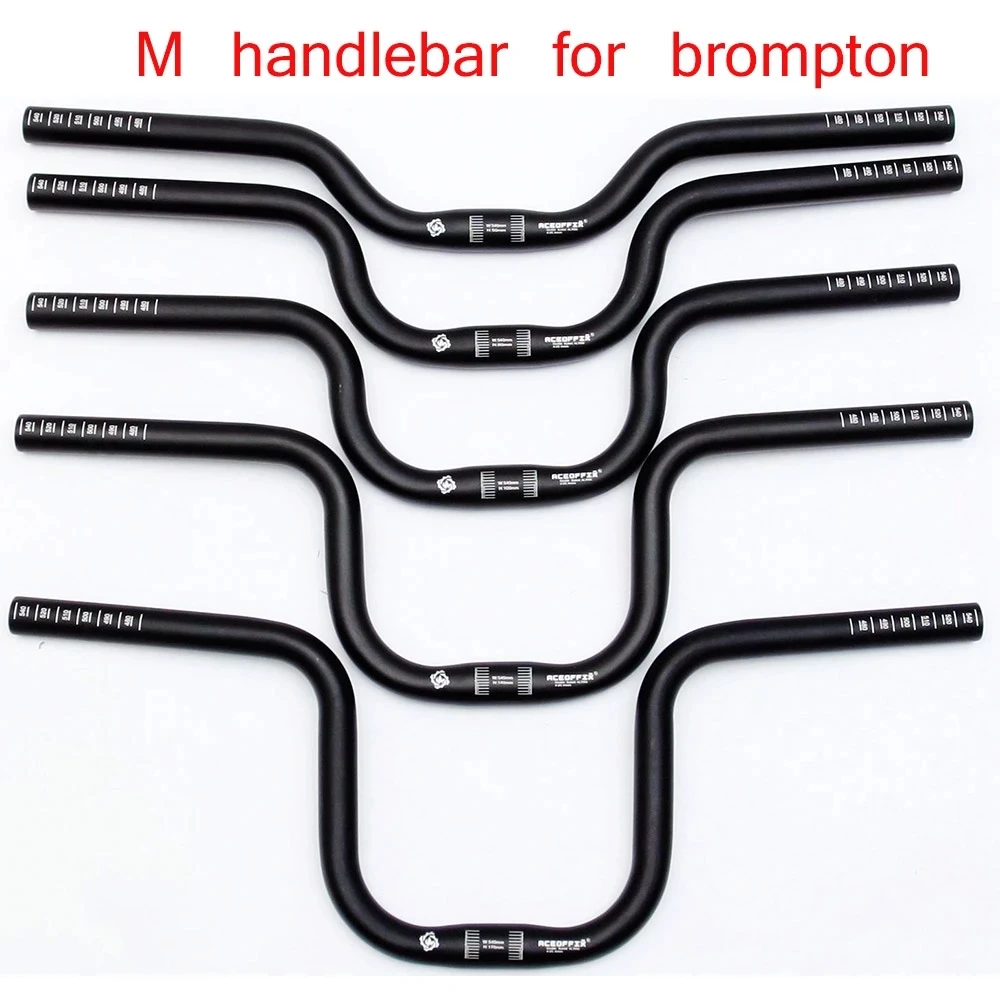 

540mm ultralight folding bicycle M handlebar for Brompton folding bike handle bar AL7005 2 colors 5 size