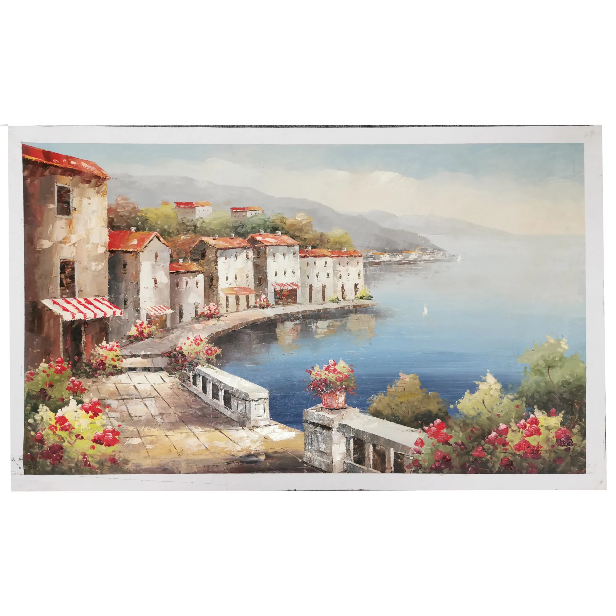 

free shipping Traditional European style inventory oil painting in stock wall picture xiamen, Colorful