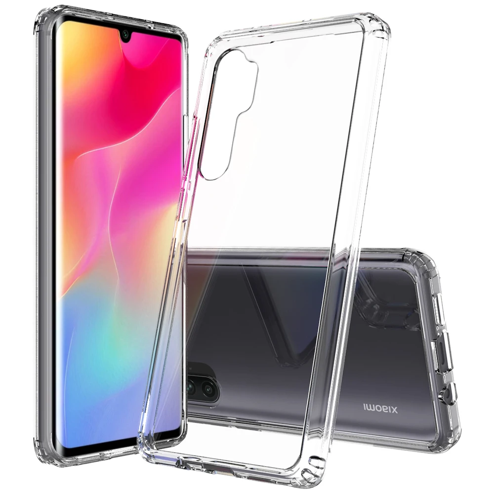 

1.5mm Thickness Acrylic TPU 2 in 1 Ultra Hybrid Transparent Mobile Phone Case for Xiaomi Mi Note 10 Lite