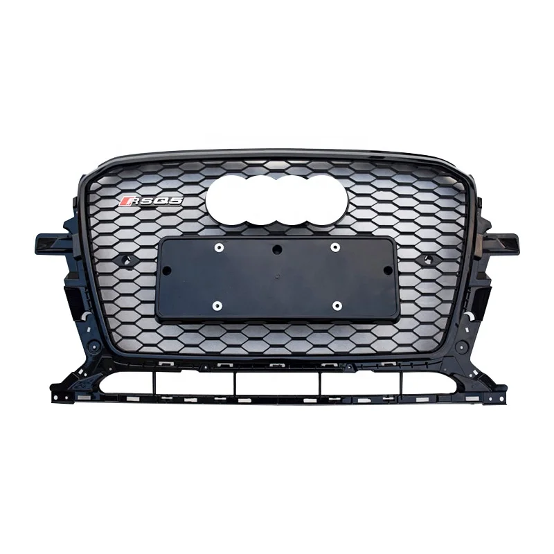 

ABS glossy black RSQ5 radiator honeycomb grills for Audi Q5 front bumper facelift mesh grille for Audi SQ5 2013-2018
