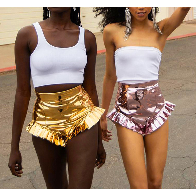 

FS3098D new arrivals sexy Street Wear shorts For Women Fashion PU pants