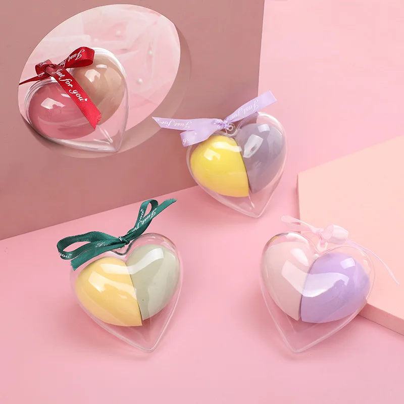 

Beauty Tool Soft Latex Free Tear Drop Heart Private Label Cosmetic Foundation Blender Makeup Puff Sponge With Case