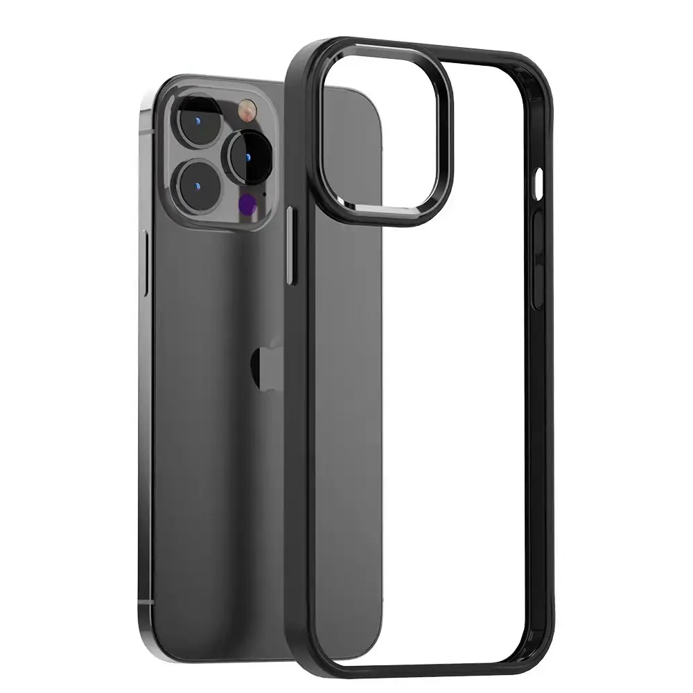 

Manufacturer Sales Phone Cases Metal Camera Frame Transparent TPU mobile phone Cover scratch-resistant Case for iPhone 13 12 11