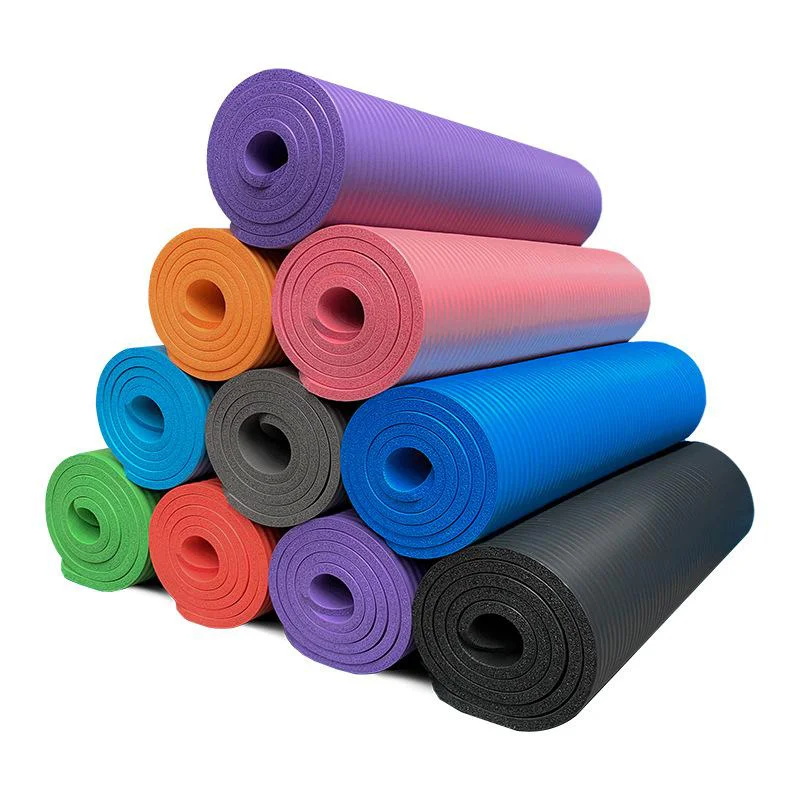 

hot sale Custom Print Exercise Bamboo Thick NBR Gymnastics Yoga Mat, Purple, pink, blue, black, green, custom color