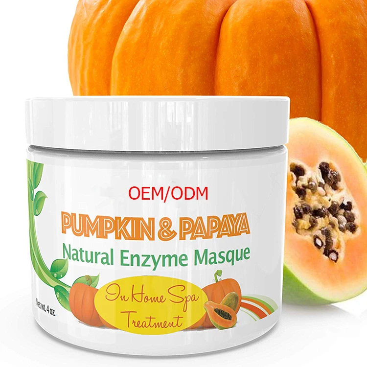 

private label organic pumpkin papaya enzyme face mask moisturizer anti aging