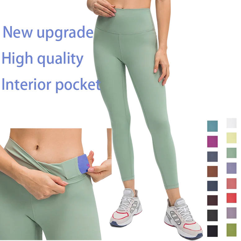 

2021 Leggings New Upgrade High Quality Insert Pocket Fitness Yoga Leggings with Custom Logo, Customized colors