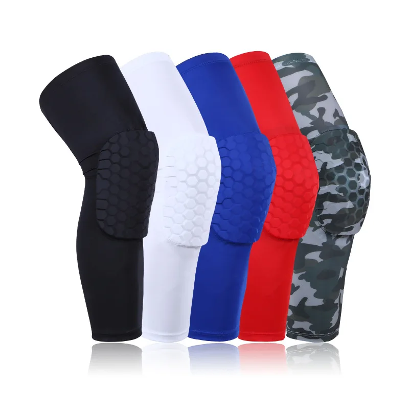 

Hot selling Breathable basketball football Sports Protection anti-collision compression honeycomb leg knee support pads sleeve