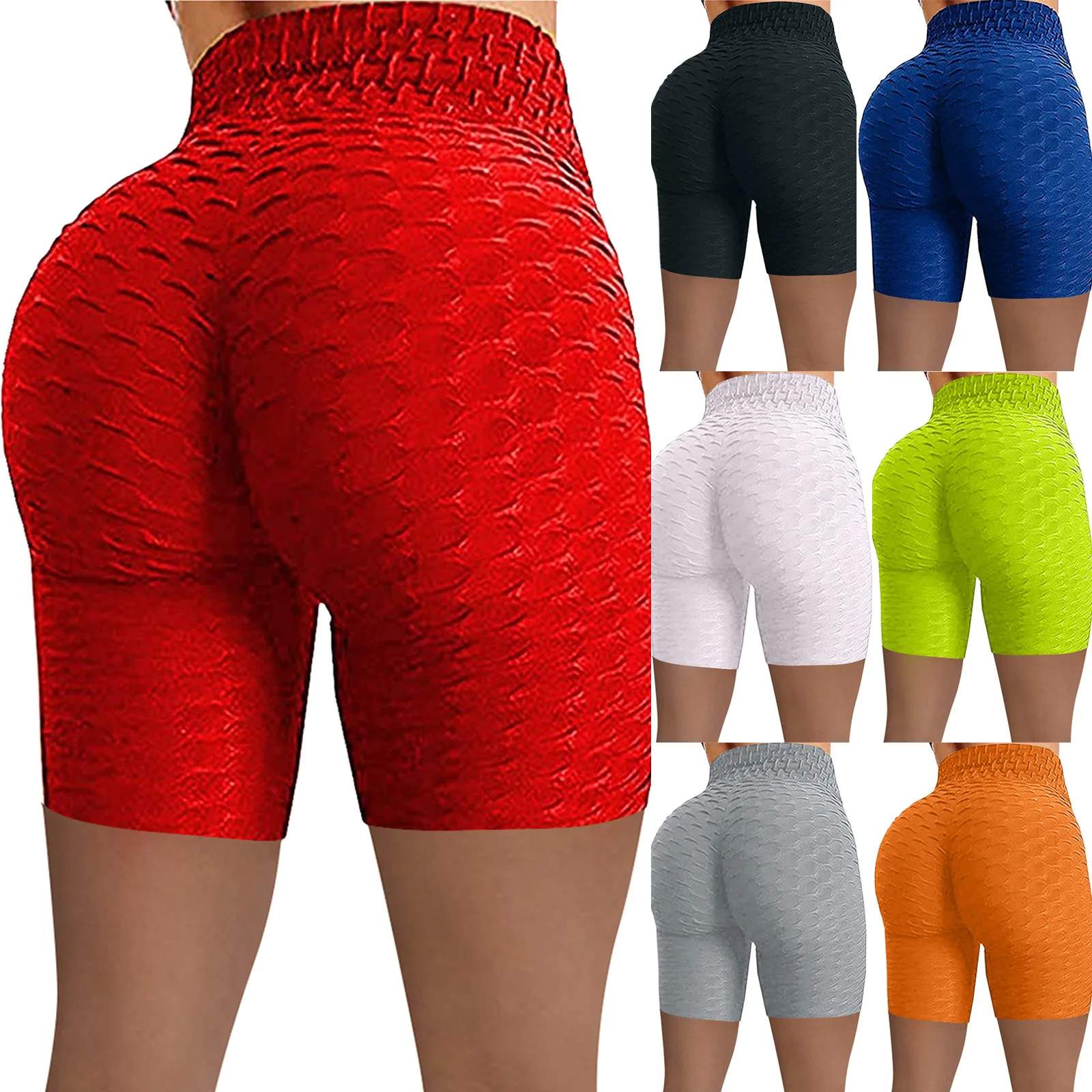 

Women Wholesale Gym Wear Workout Clothing Summer Fitness Yoga Shorts Push Up Hip Lift Tight Sports High Waist pants, Multi color optional