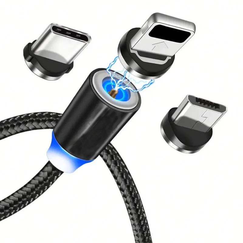 OEM Logo free shipping nylon braided magnetic type c fast charging usb cable wholesale mobile phone micro usb charger data cable