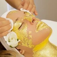 

100pcs Gold Leaf Large Anti-Aging Pure 24K Gold Foil Mask Moisturizing Facial Sheets Beauty SPA