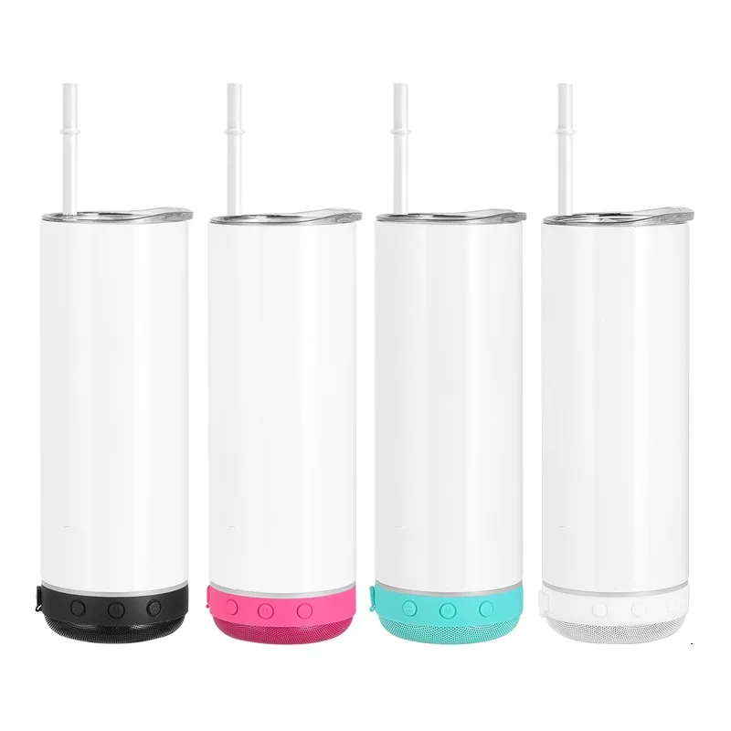 

USB charge 20oz straight Music cup bluetooth Smart Wireless Blanks Sublimation Speaker Tumbler